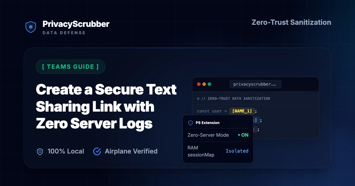 Create a Secure Text Sharing Link with Zero Server Logs