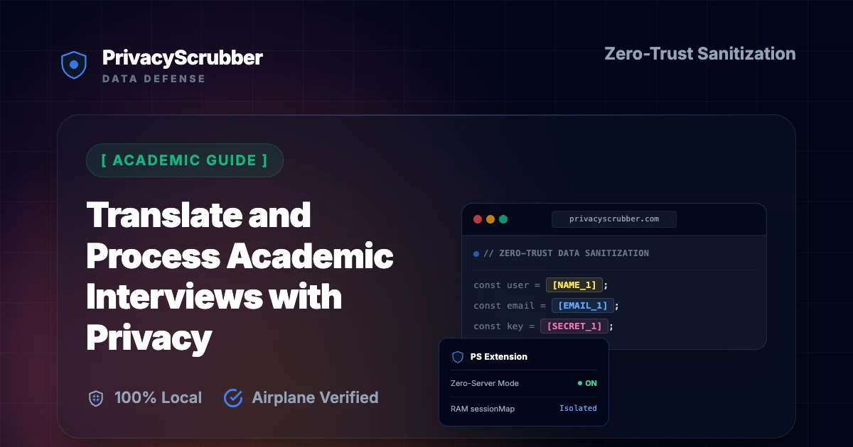 Translate and Process Academic Interviews with Privacy