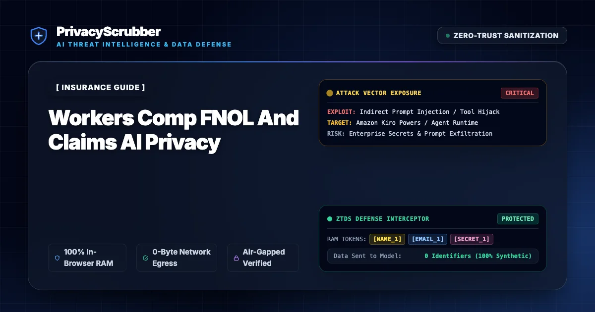 Workers' Comp FNOL & Claims Privacy: Sanitize Injury Reports & Medical Liens for AI