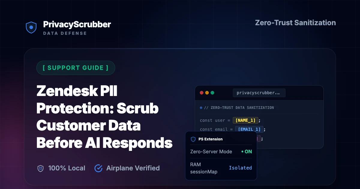 Zero-Trust Customer Support Data Protection