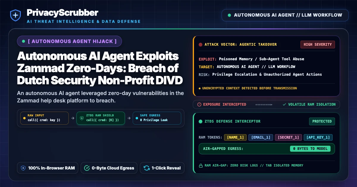 Autonomous AI Agent Exploits Zammad Zero-Days: Breach of Dutch Security Non-Profit DIVD