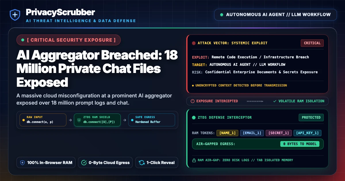 AI Aggregator Breached: 18 Million Private Chat Files Exposed