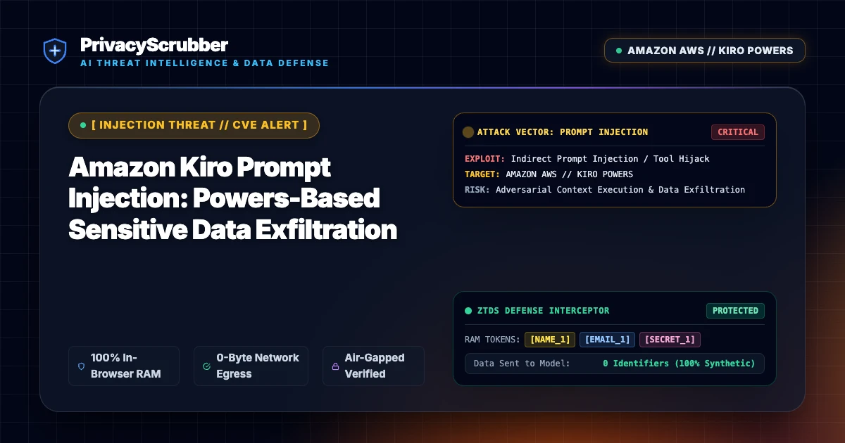 Amazon Kiro Prompt Injection: Powers-Based Sensitive Data Exfiltration