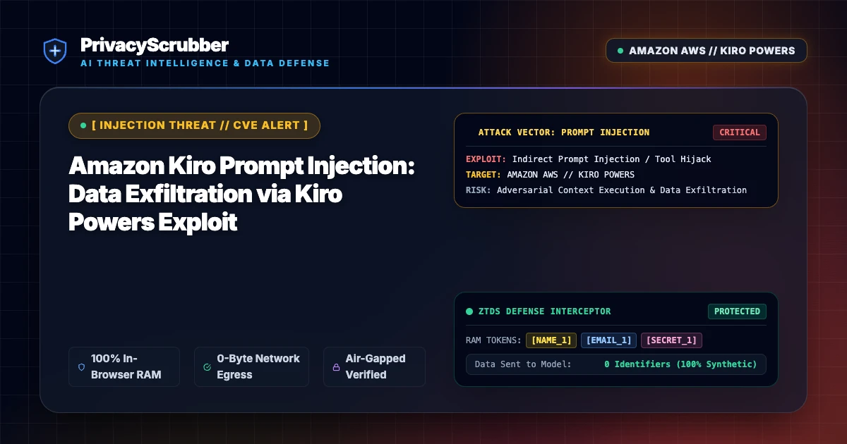 Amazon Kiro Prompt Injection: Data Exfiltration via Kiro Powers Exploit