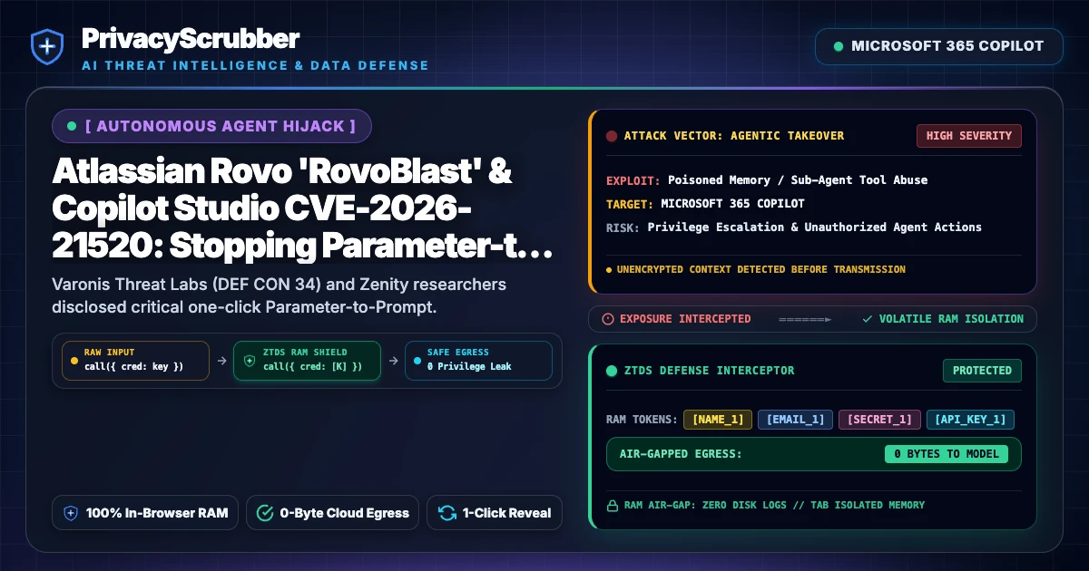 Atlassian Rovo 'RovoBlast' & Copilot Studio CVE-2026-21520: Stopping Parameter-to-Prompt Agentic Data Exfiltration