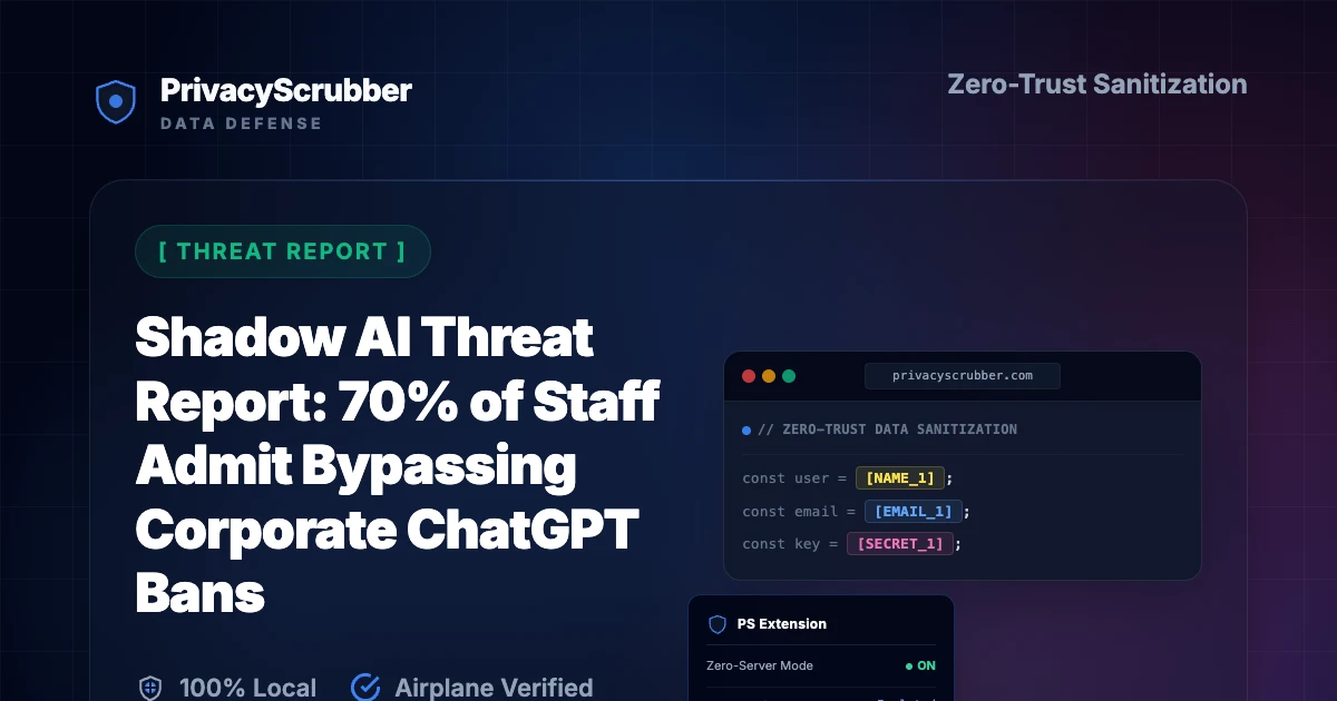 Shadow AI Threat Report: 70% of Staff Admit Bypassing Corporate ChatGPT Bans