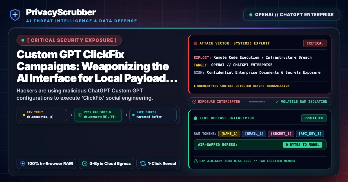Custom GPT ClickFix Campaigns: Weaponizing the AI Interface for Local Payload Execution