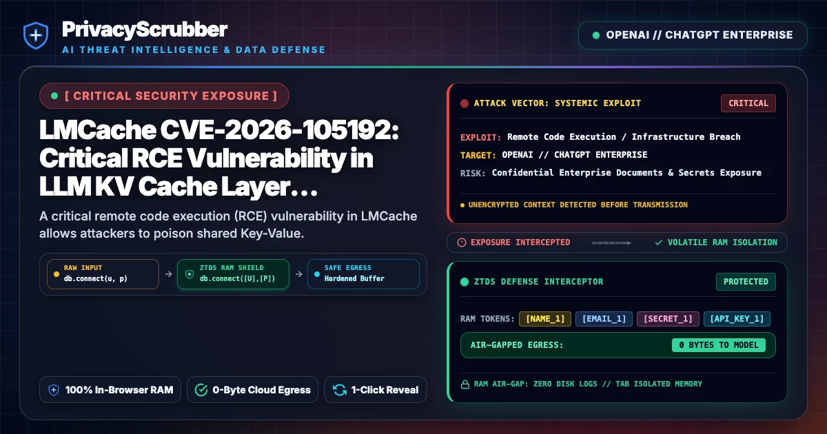 LMCache CVE-2026-105192: Critical RCE Vulnerability in LLM KV Cache Layer Discovered