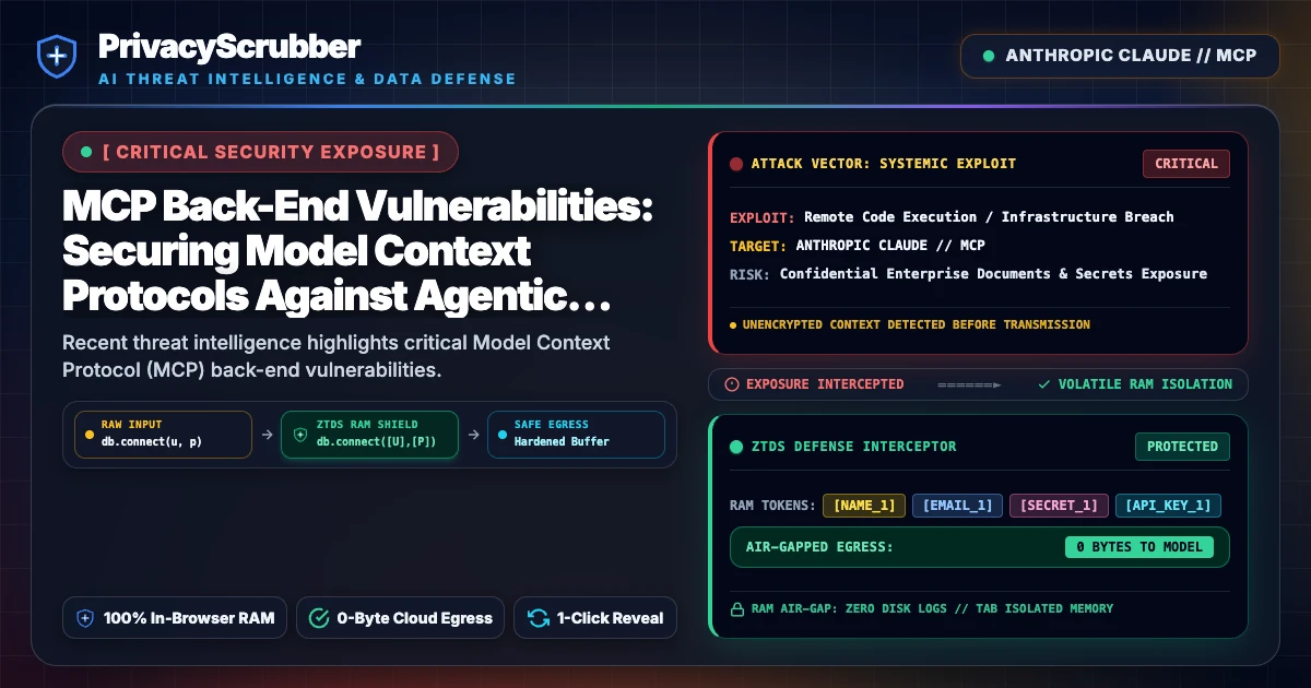 MCP Back-End Vulnerabilities: Securing Model Context Protocols Against Agentic Exploits