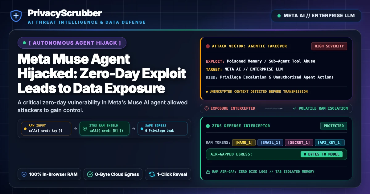 Meta Muse Agent Hijacked: Zero-Day Exploit Leads to Data Exposure