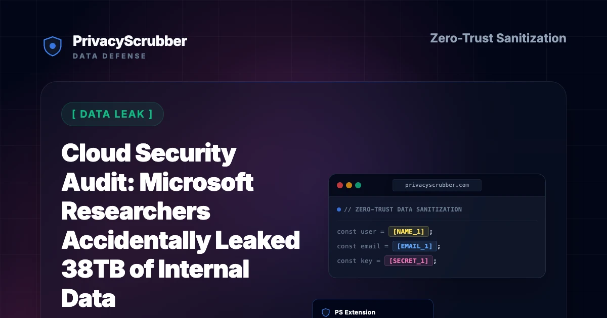 Cloud Security Audit: Microsoft Researchers Accidentally Leaked 38TB of Internal Data