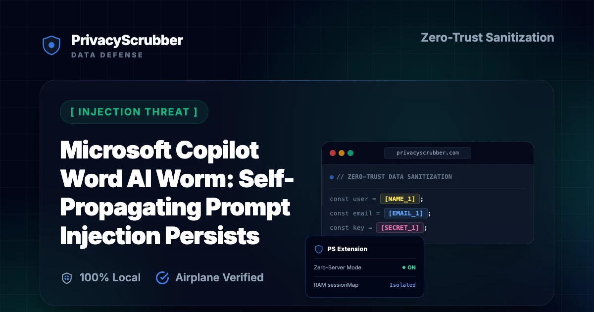 Microsoft Copilot Word AI Worm: Self-Propagating Prompt Injection Persists