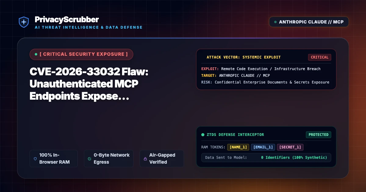 CVE-2026-33032 Flaw: Unauthenticated MCP Endpoints Expose Infrastructure Control