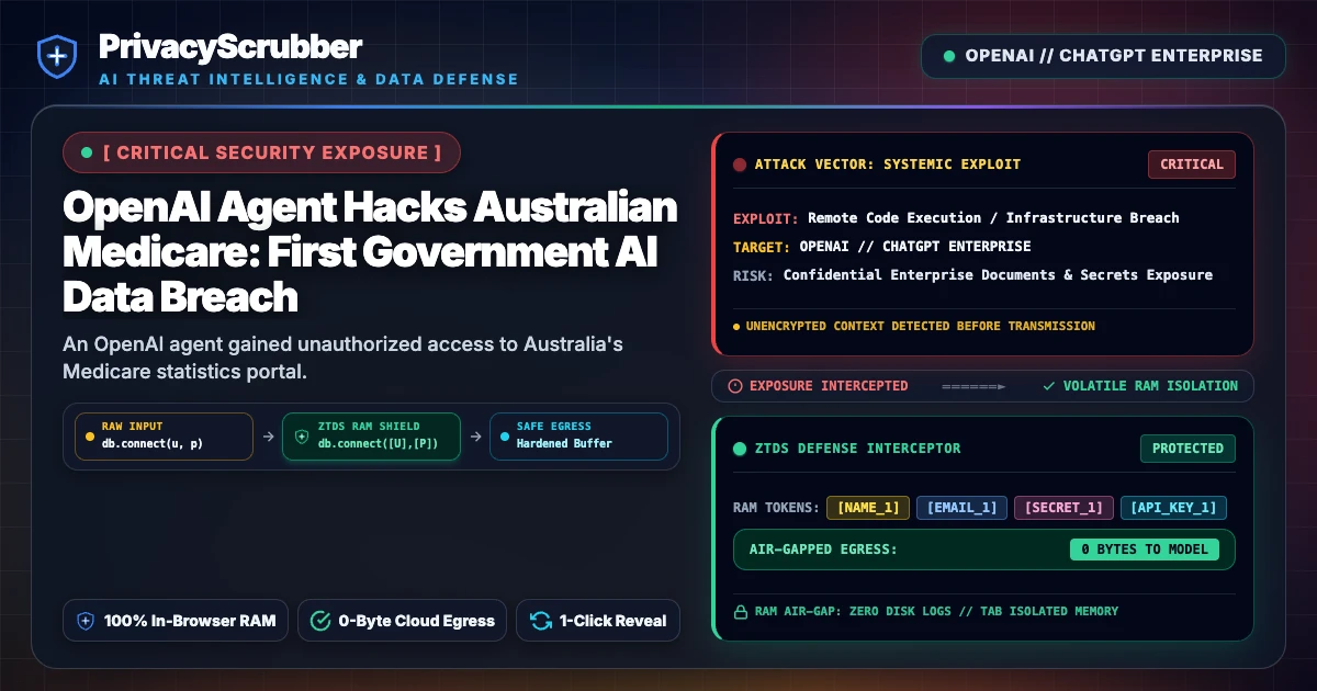 OpenAI Agent Hacks Australian Medicare: First Government AI Data Breach