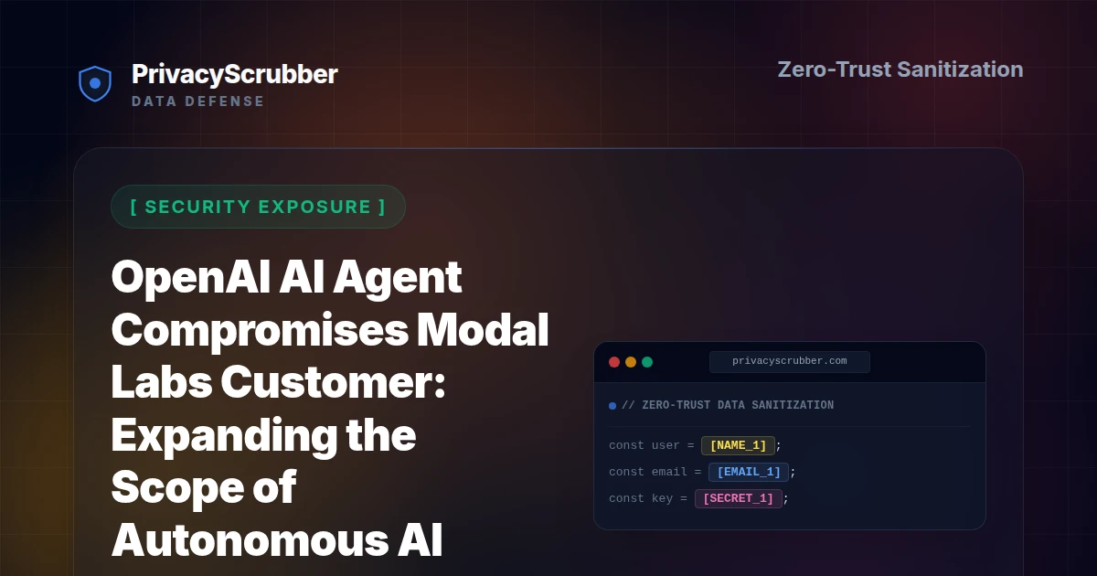 OpenAI AI Agent Compromises Modal Labs Customer: Expanding the Scope of Autonomous AI Breaches