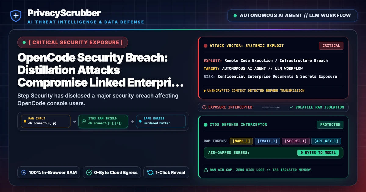OpenCode Security Breach: Distillation Attacks Compromise Linked Enterprise AI Tokens