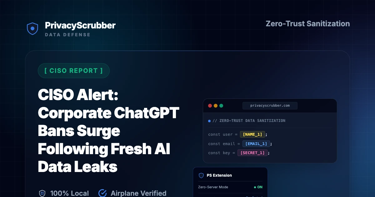 CISO Alert: Corporate ChatGPT Bans Surge Following Fresh AI Data Leaks